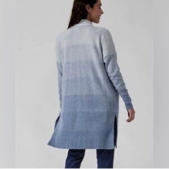 Athleta Ombré Spirit Wool Cashmere Blend Wrap Open Front Cardigan - Picture 3 of 12